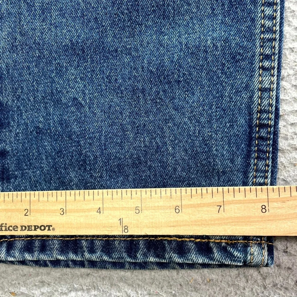 Levi's 505 Jeans Mens 35x32.5* Blue Dark Wash Denim Workwear Streetwear Rodeo